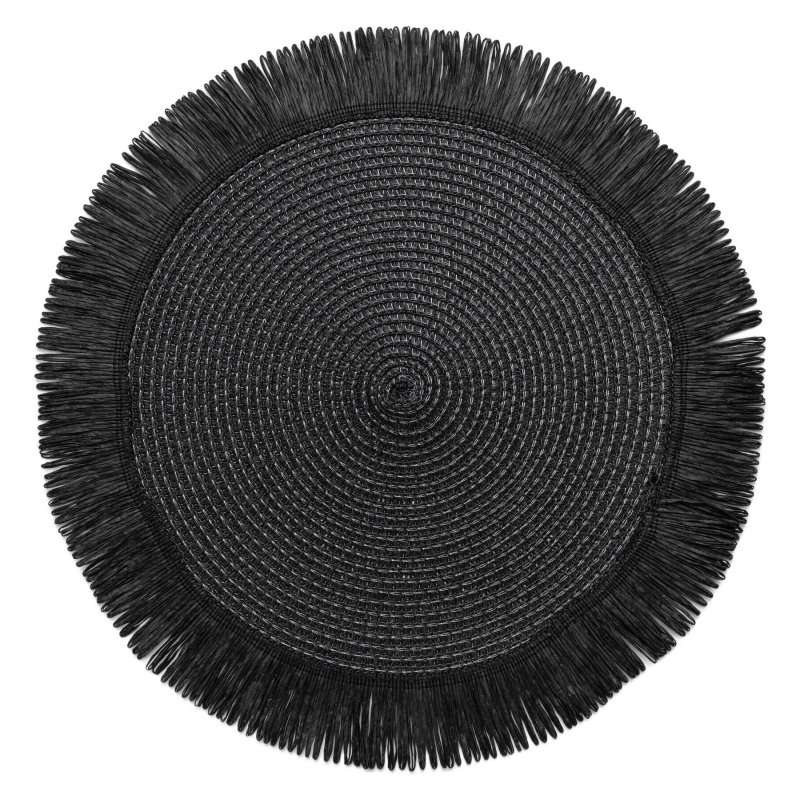 Denby Black Natural Round Set Of 4 Placemats