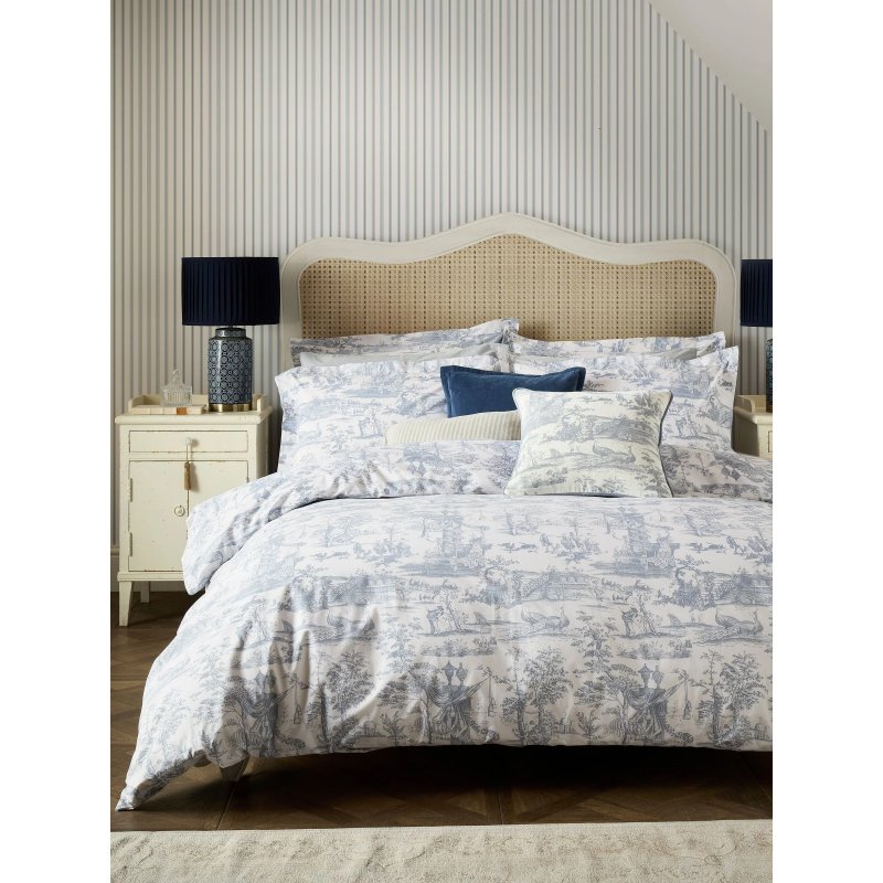 Laura Ashley Laura Ashley Braysmith Toile Blue Duvet Cover Set