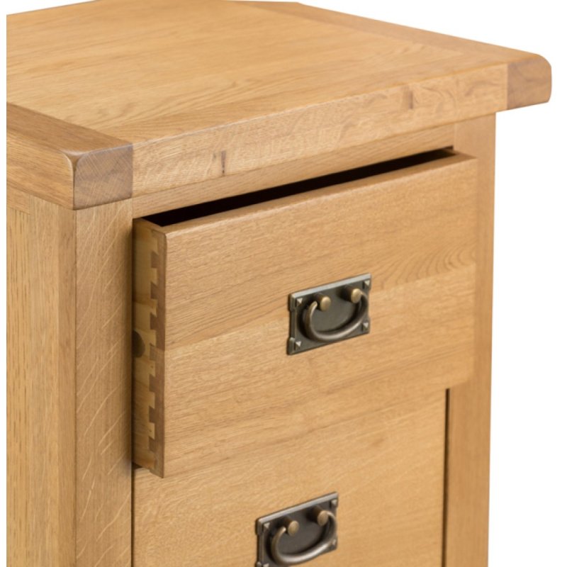 Norfolk Oak 4 Drawer Narrow Chest | Aldiss of Norfolk