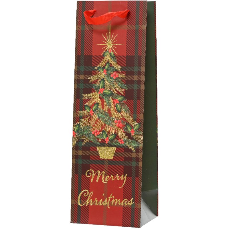 Kaemingk Kaemingk Check Christmas Tree Bottle Bag
