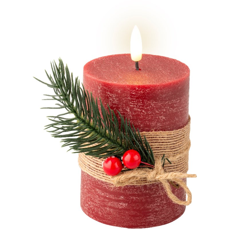 Kaemingk Kaemingk Decorative Red LED Wick Candle