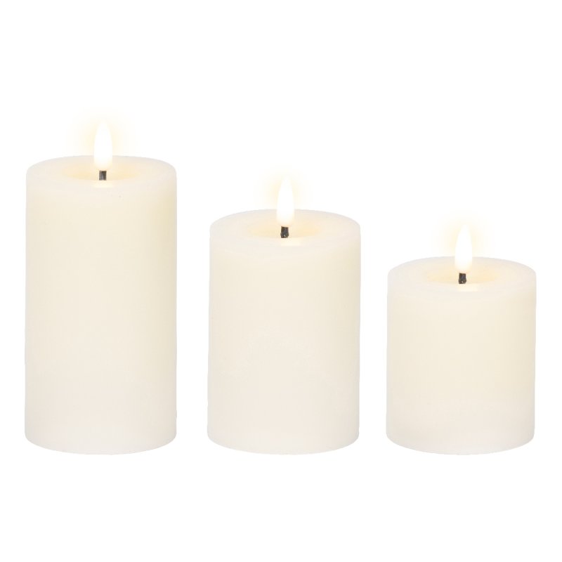 Kaemingk Kaemingk Set of 3 White LED Candles