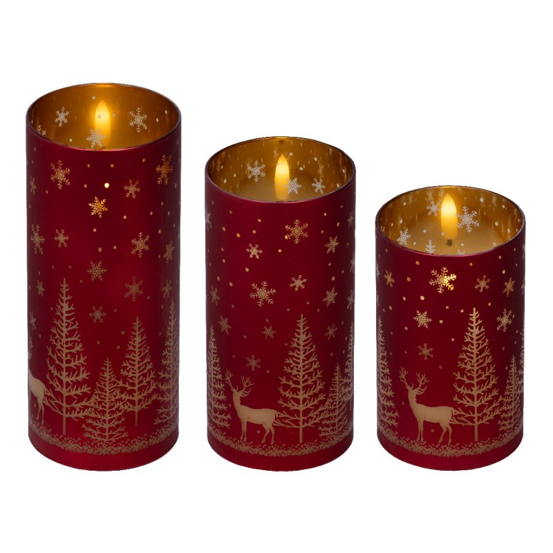 Kaemingk Kaemingk Set of 3 LED Decorative Festive Candles