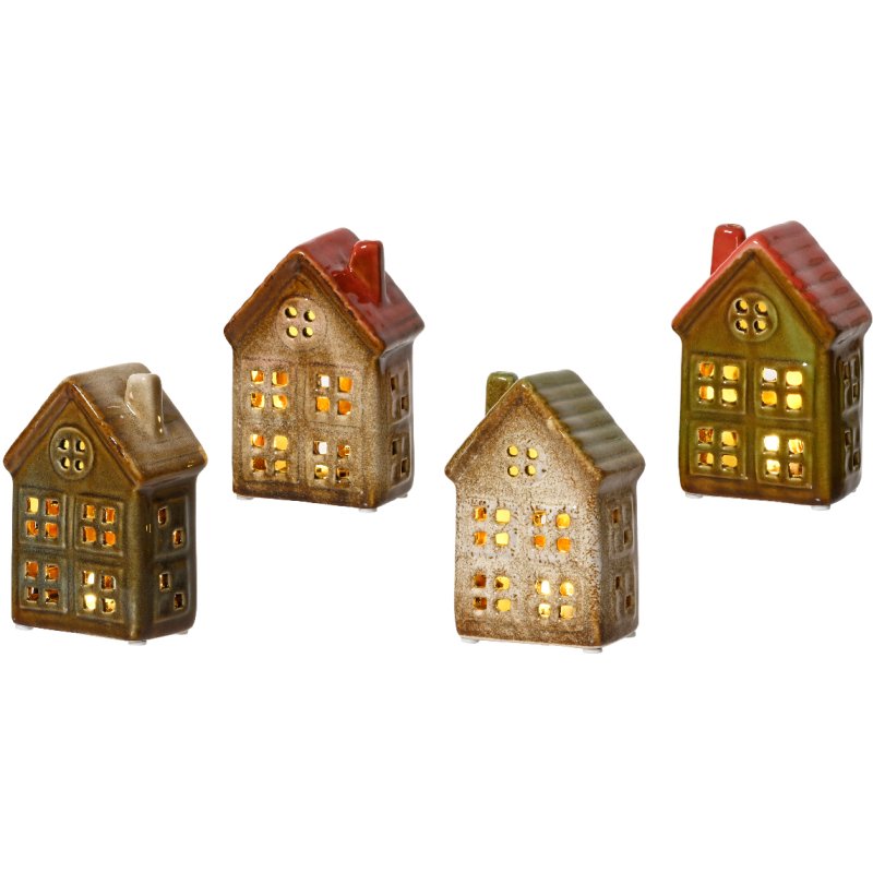 Kaemingk Kaemingk Large LED Stoneware House Ornament