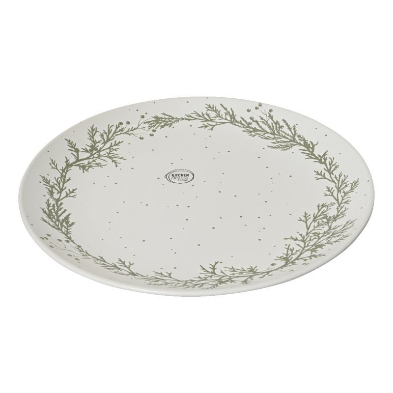 Kaemingk Kaemingk Wreath Pattern Dinner Plate