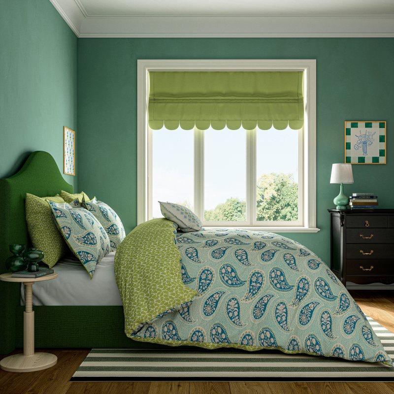 Land & Shore Melody Green Duvet Cover Set