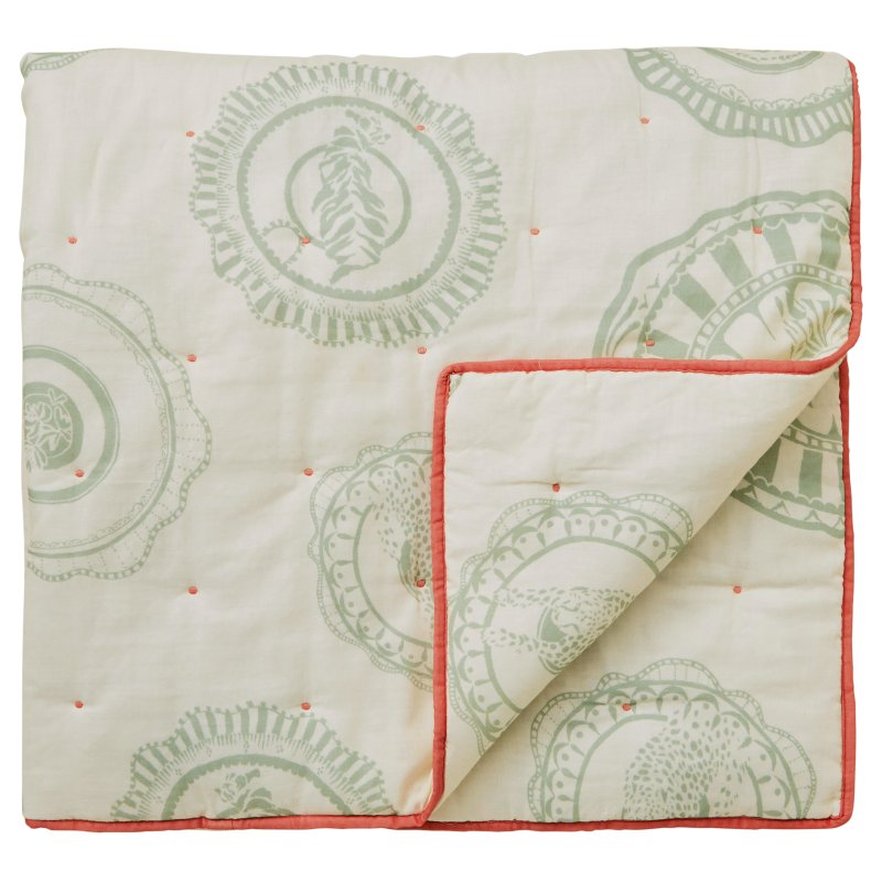 Yvonne Ellen Vintage Fresh Sage Plates Throw