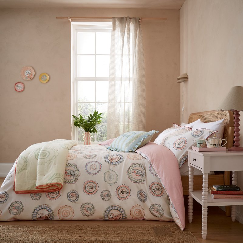 Yvonne Ellen Vintage Plates Multi Duvet Cover Set