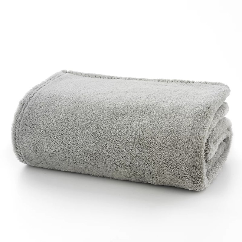 Deyongs Teddington Fleece Throw Silver