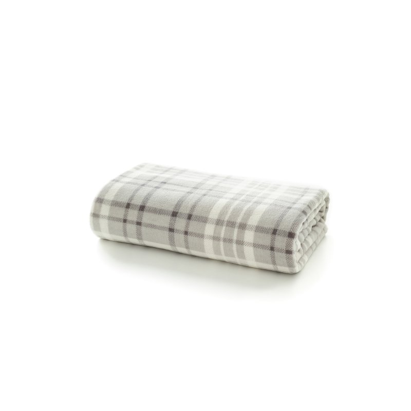 Deyongs Snuggle Touch Check Throw Dark Grey