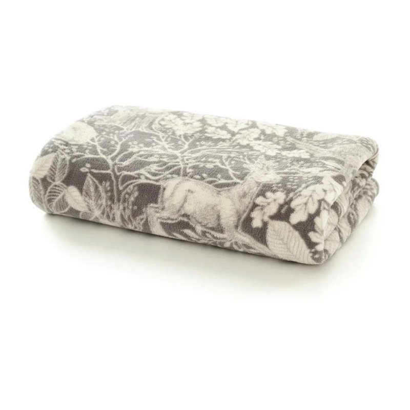 Deyongs Snuggle Touch Hidden Forest Throw Dark Grey