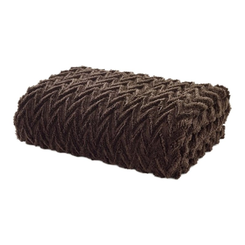 Deyongs Tadcaster Fleece Throw Chocolate