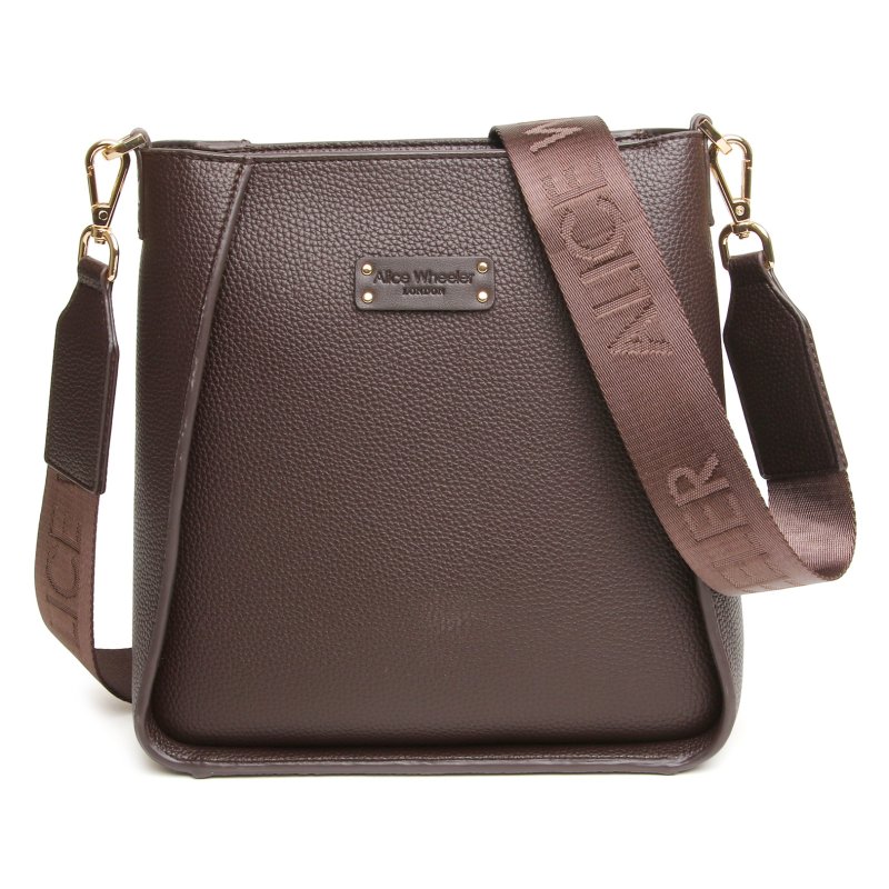 Alice Wheeler Kensington Cross Body Bag Chocolate