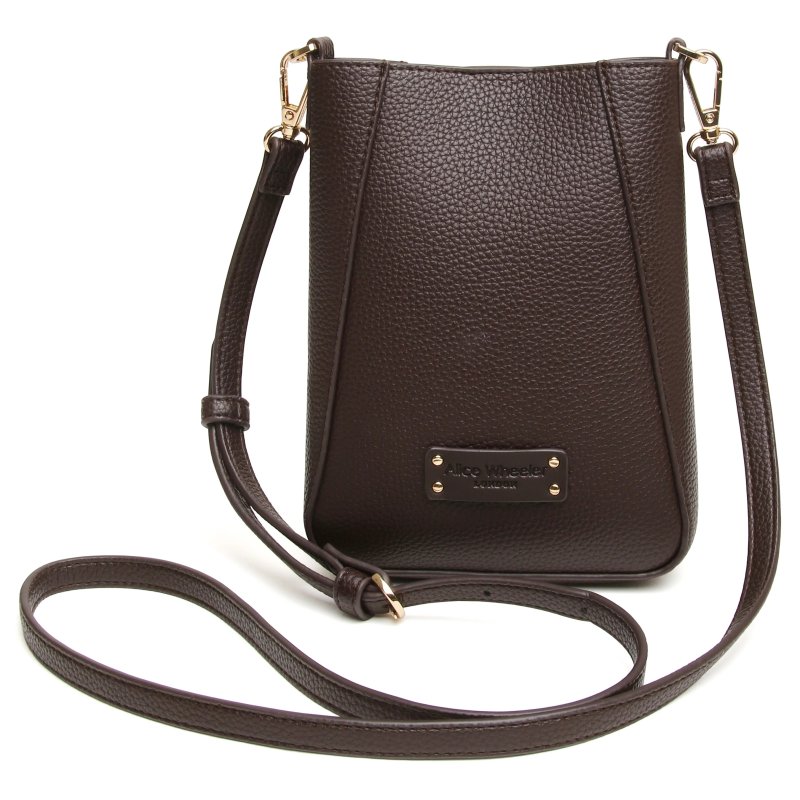 Alice Wheeler Kensington Phone Bag Chocolate