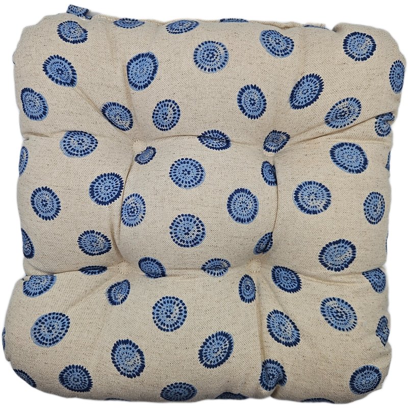 Norfolk & Co Seat Pad Daisy Cornflower