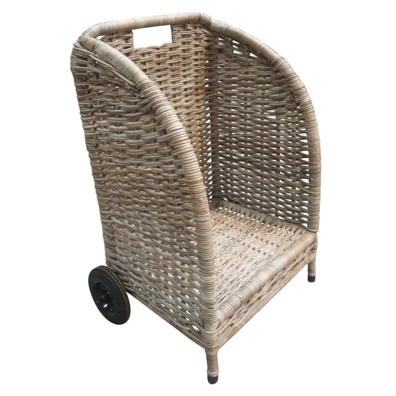 Glenweave Open Log Storage Basket With Wheels