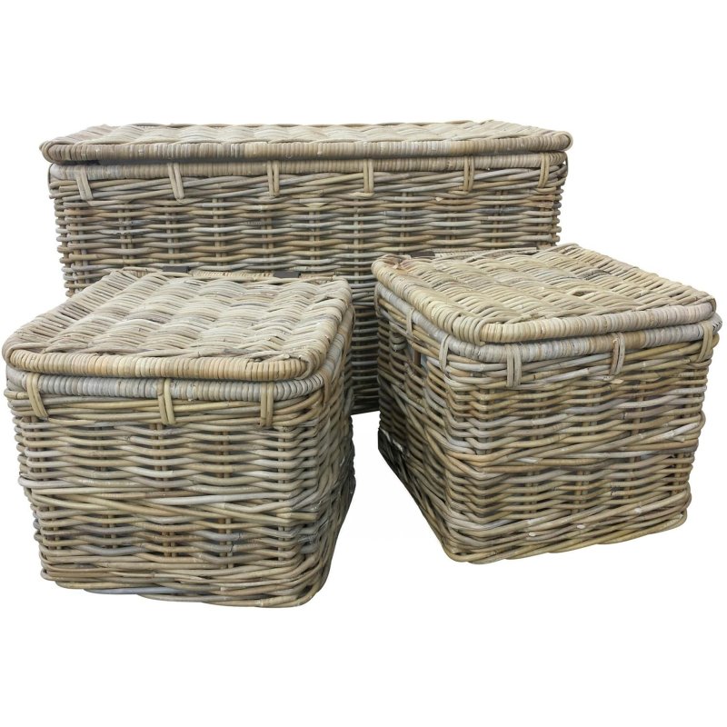 Glenweave Rectangle Trunk With Liner & Wheels