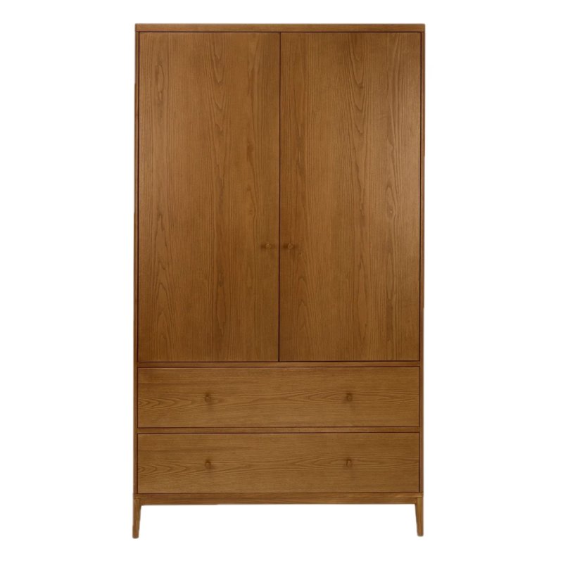 Ercol Salina 2 Door Wardrobe In OG Finish on a white background