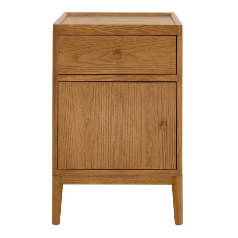 Ercol Salina Bedside Cabinet In OG Finish on a white background