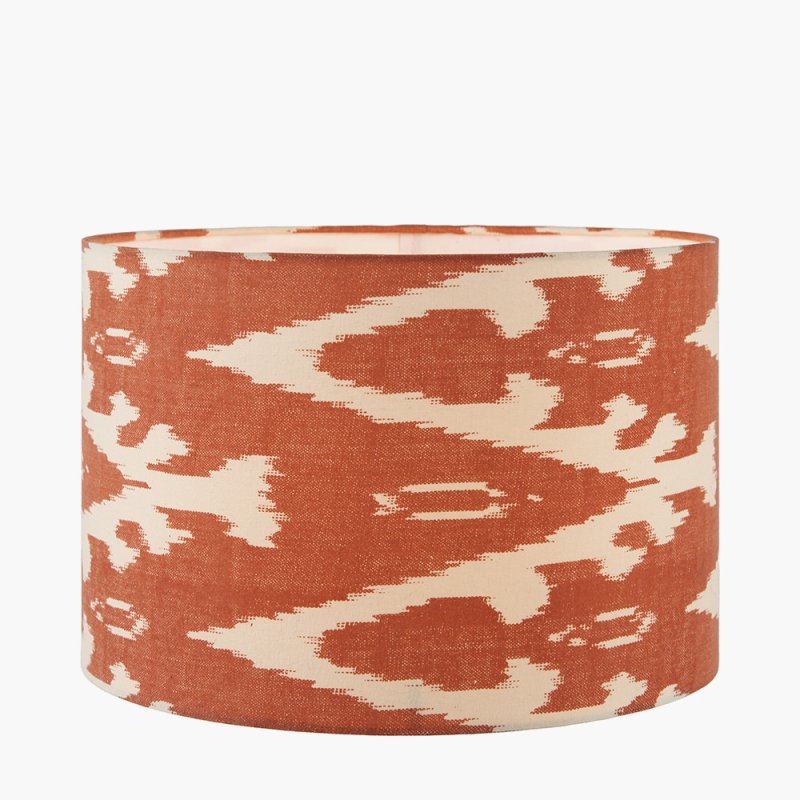 Pacific Pacific Lars 35cm Cinnamon Ikat Cylinder Lampshade