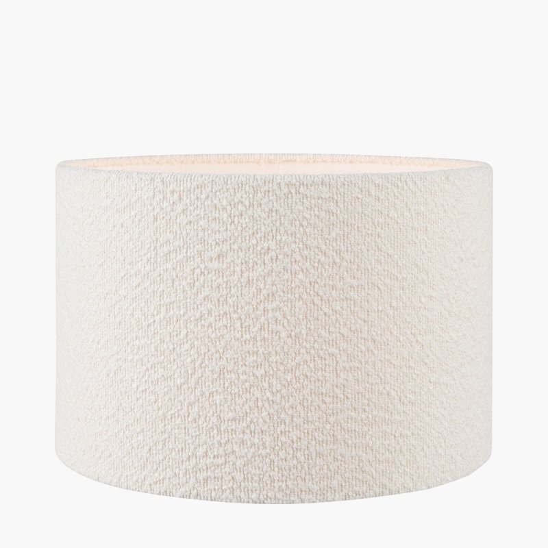 Pacific Pacific Rouen 30cm White Boucle Cylinder Lampshade
