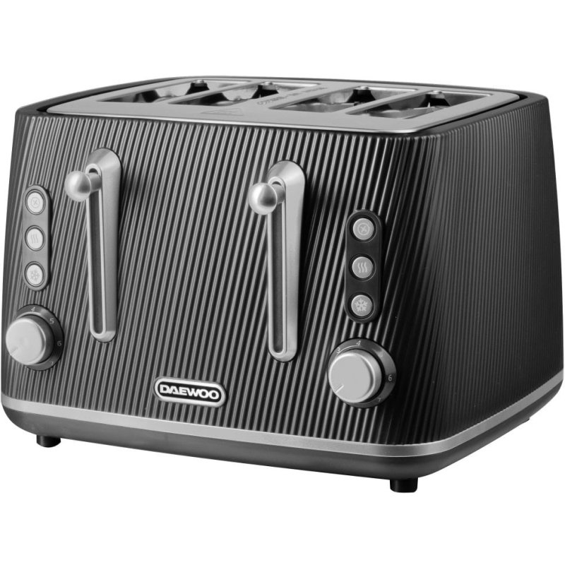 Daewoo Cascade 4 Slice Toaster Black