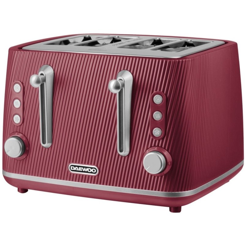 Daewoo Cascade 4 Slice Toaster Ruby