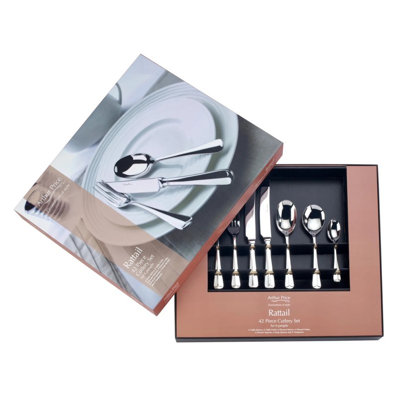 Arthur Price Rattail 42 Piece Cutlery Set