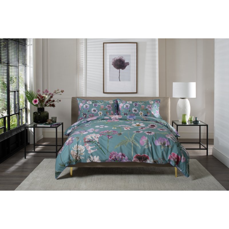The Lyndon Company Botanical Flowers Green Duvet Cover Set