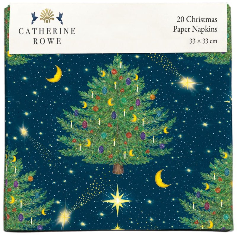 Museum & Galleries Celestial Christmas Trees Napkins Pack Of 20