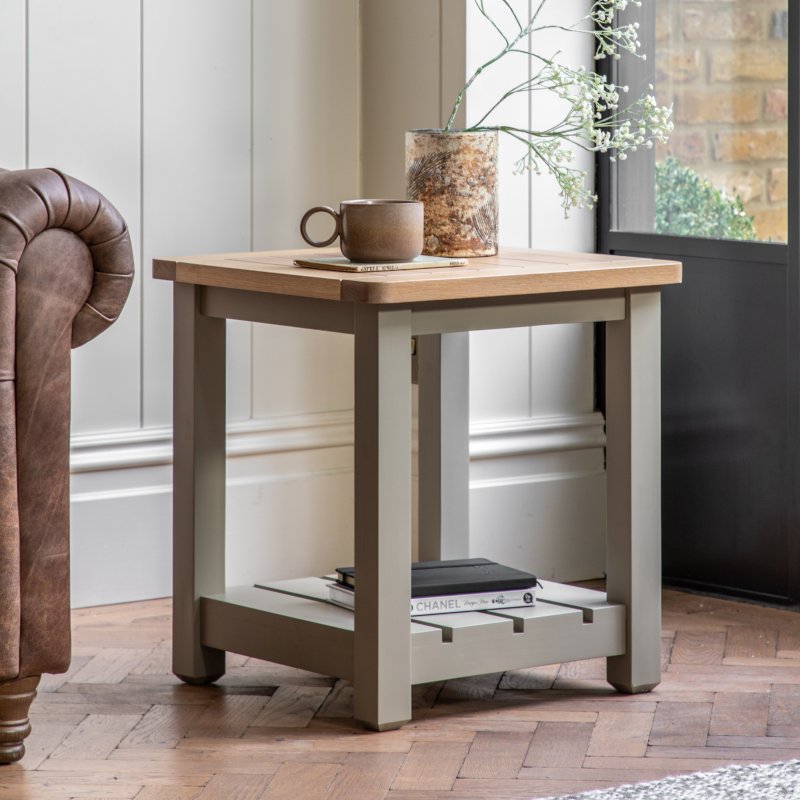 Gallery Direct Eton Side Table In Prairie lifestyle image