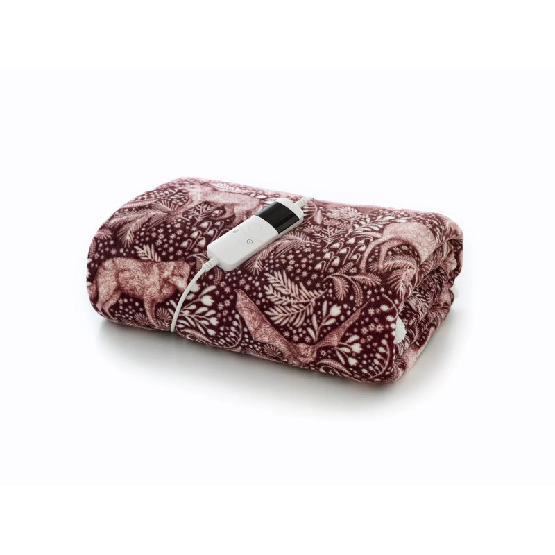 Deyongs Deyongs Wine Woodland Folk Heated Sherpa Throw