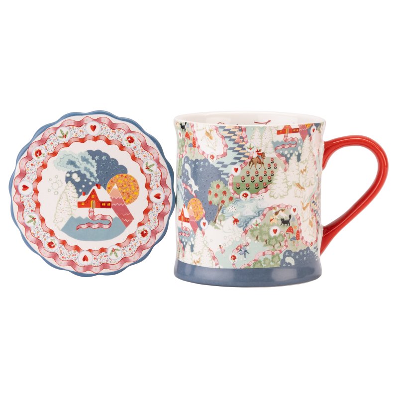 Cath Kidston Cath Kidston Mug & Coaster Set Christmas Journey