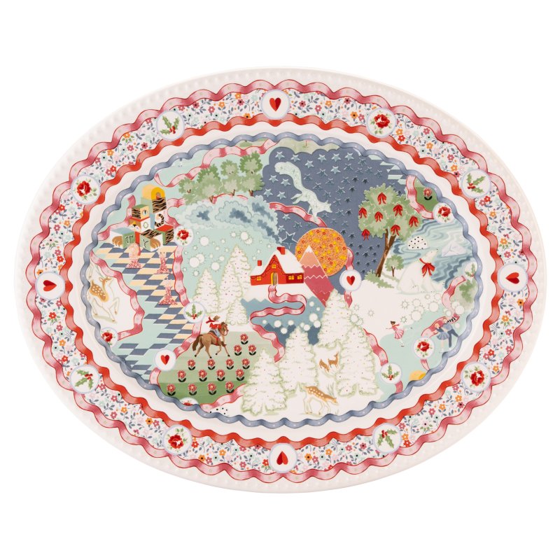 Cath Kidston Cath Kidston Christmas Journey Large Oval Platter