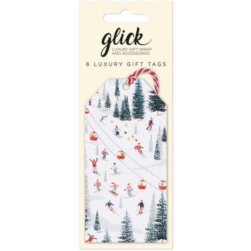 GLICK Glick Christmas On The Piste Gift Tag 6Pk