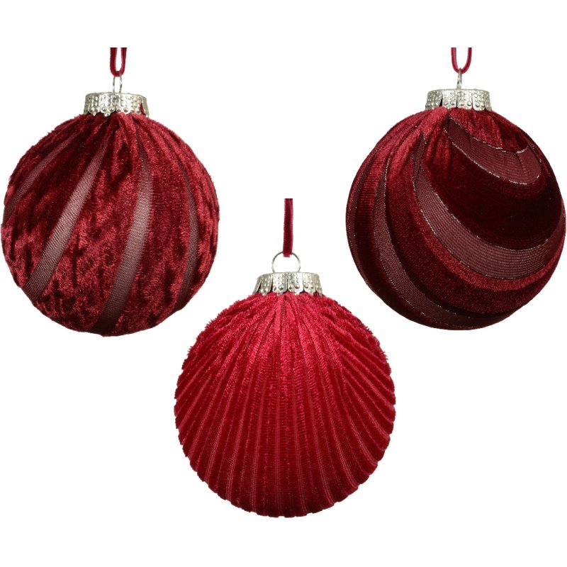 Kaemingk Oxblood Velvet Bauble