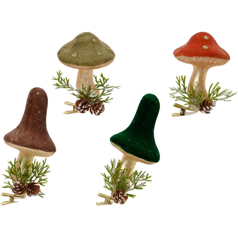 Kaemingk Clip On Mushroom Tree Decoration