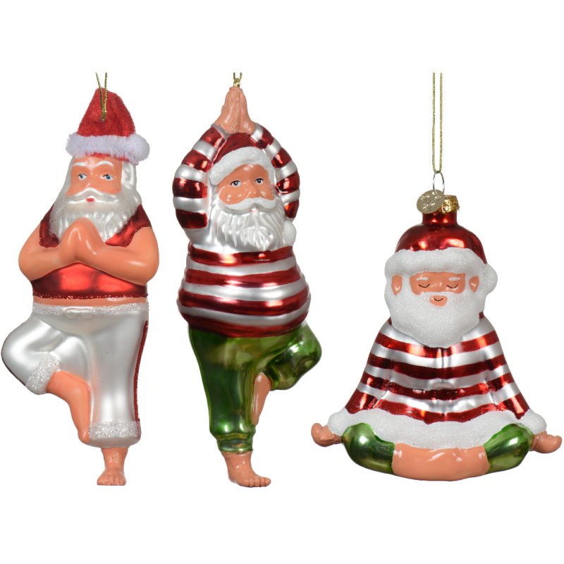 Kaemingk Santa Yoga Pose Tree Decoration