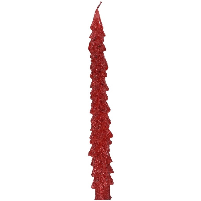 Kaemingk Pair Of Tree Dinner Candles Red
