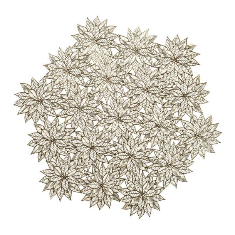 Kaemingk Placemat Hexagon Cut Out Snowflake