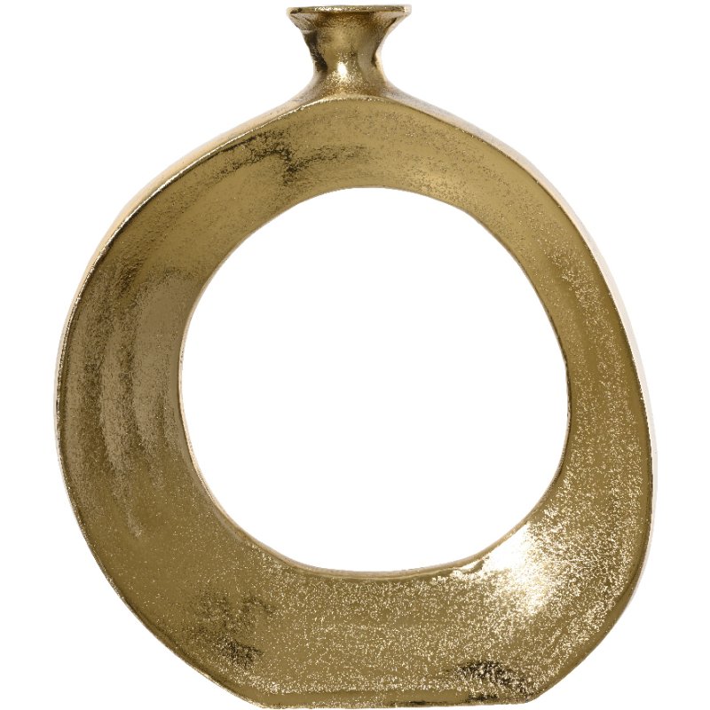 Kaemingk Hollow Gold Aluminium Vase Small