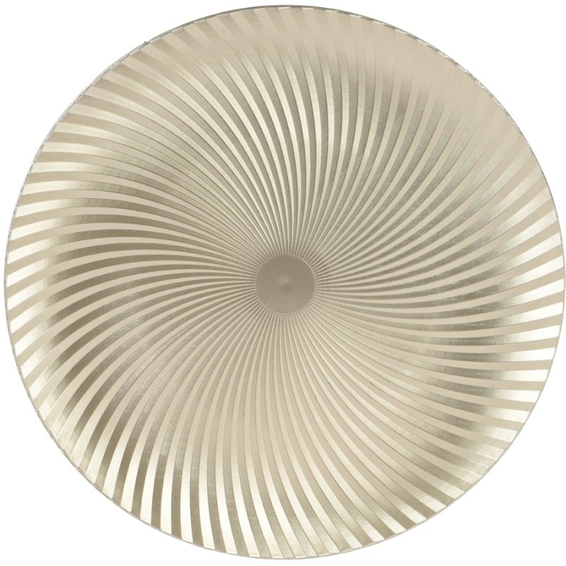 Kaemingk Deco Charger Plate Metallic Spin Pattern