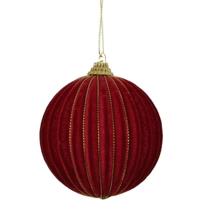 Kaemingk Bauble Foam Flock Gold Wire