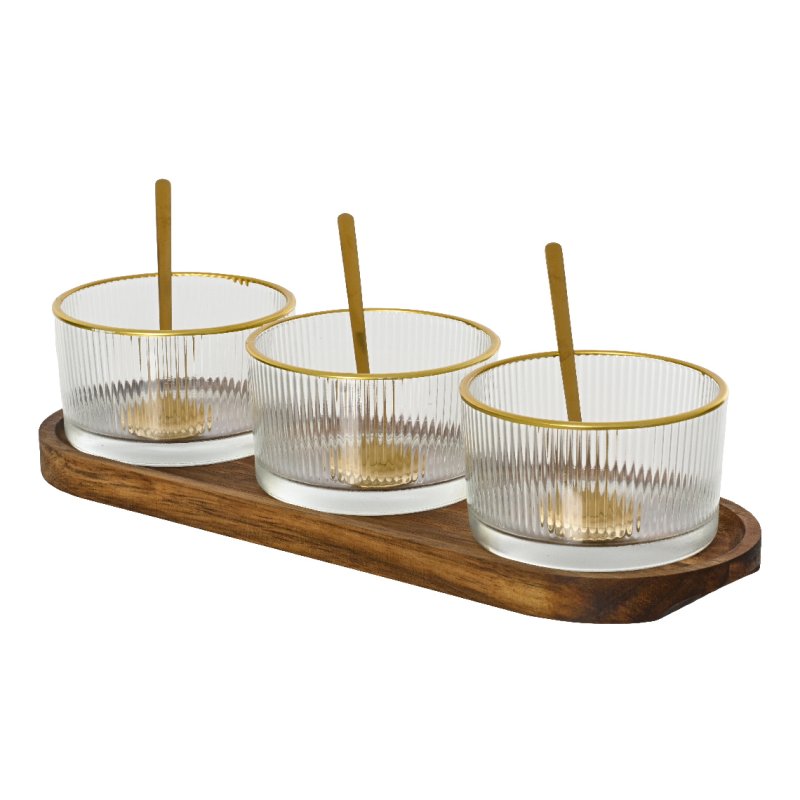 Kaemingk Tapas Set Oval With Glass Bowls