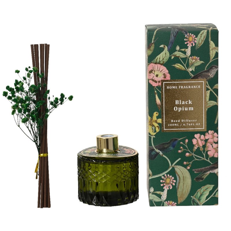 Kaemingk Black Opium Diffuser With Preserved Flowers