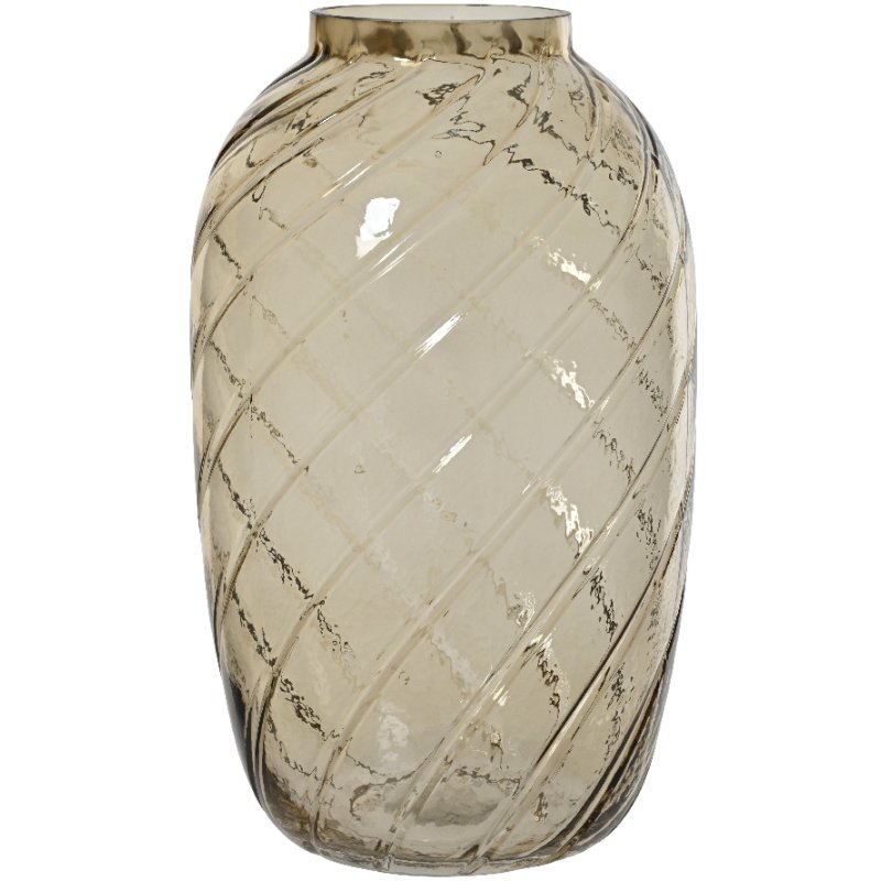 Kaemingk Textured Brown Glass Vase