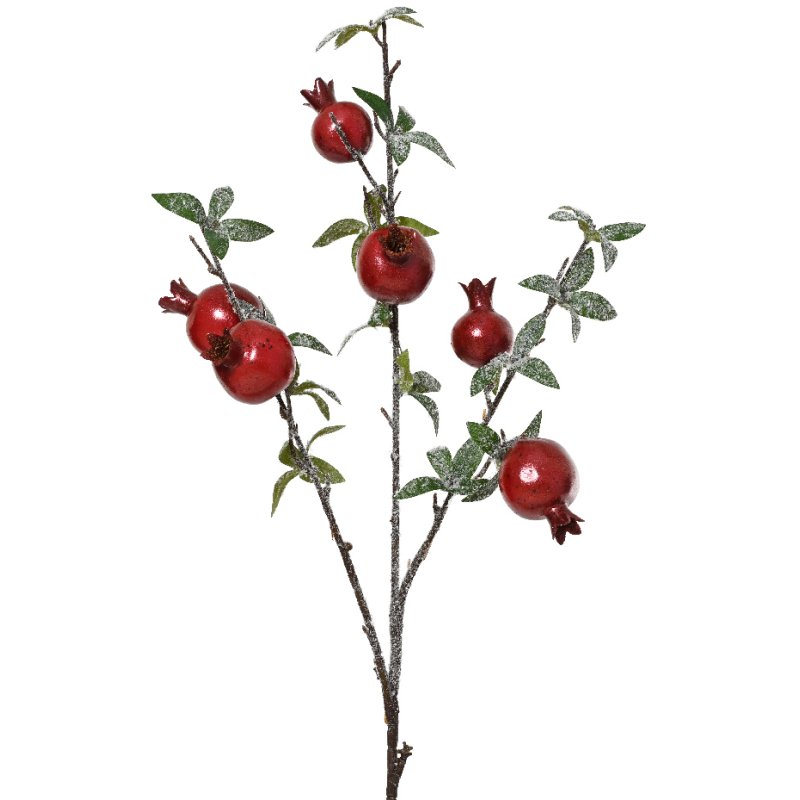 Kaemingk Pomegranate Leaf Spray