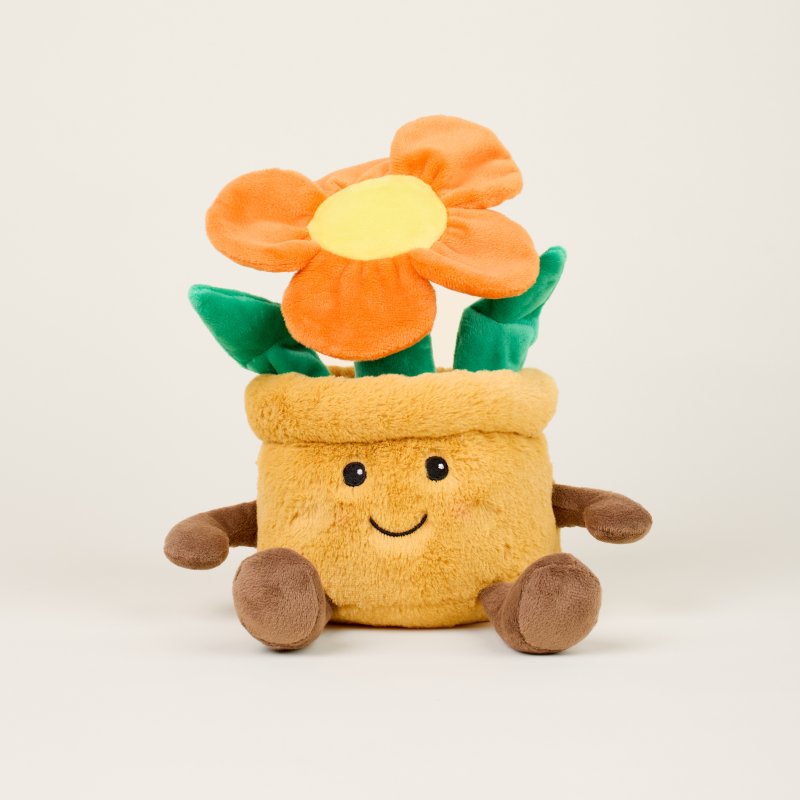 Warmies Microwavable Plush Orange Flower Pot