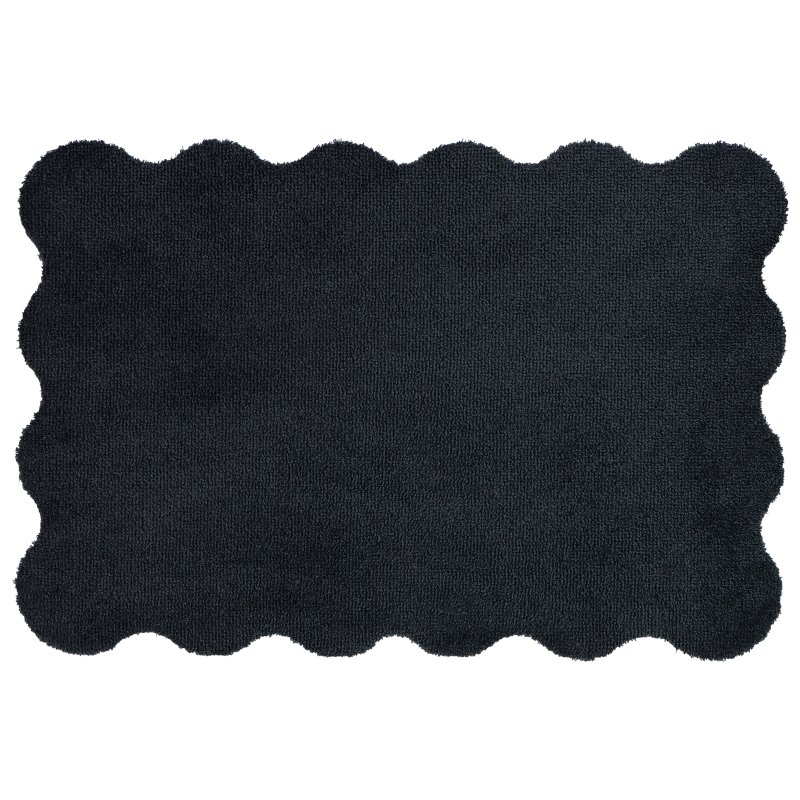 Hug Rug My Soft Scalloped Rug Charcoal