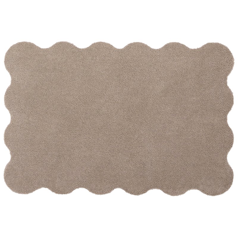 Hug Rug My Soft Scalloped Rug Beige